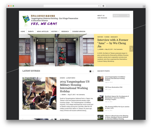 Theme WordPress Sight - en.yeswecan.org.tw