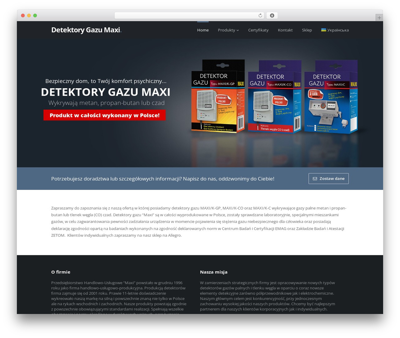 WordPress theme Basix - detektorymaxi.com