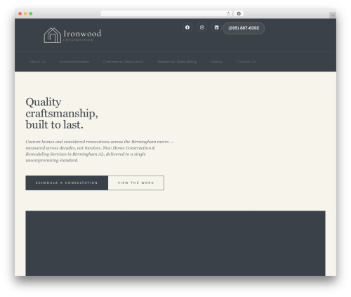 GeneratePress WordPress theme - ironwoodbuild.com