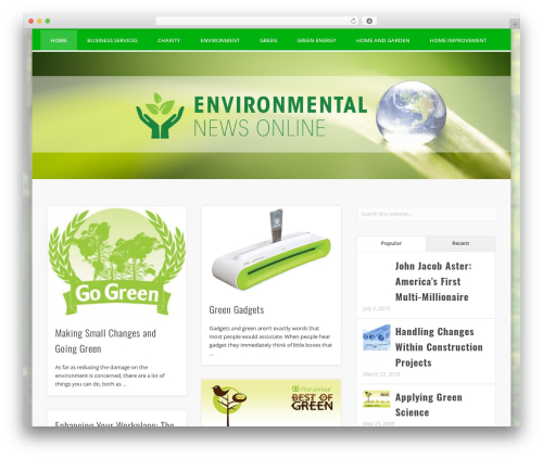 Pinboard WordPress theme - environmentalnewsonline.com