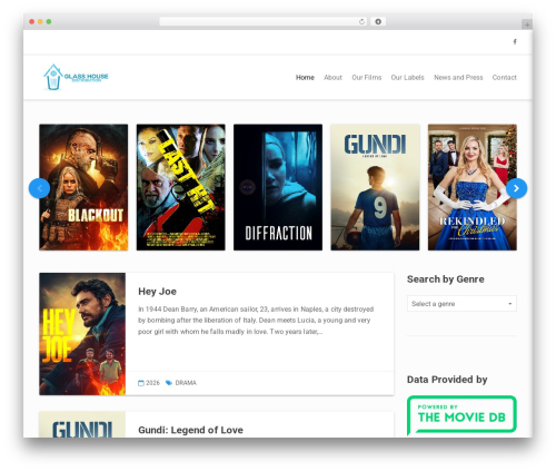 Sequex WordPress theme - glasshousedistribution.com