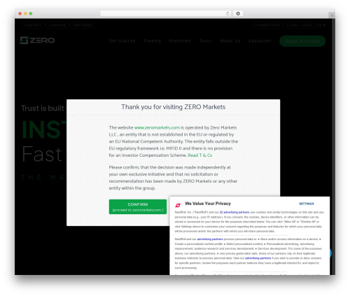 Theme WordPress Zero - zeromarkets.com