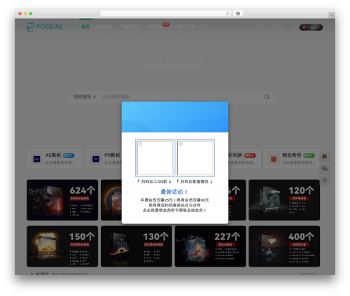 子比主题 WordPress theme - poseae.com