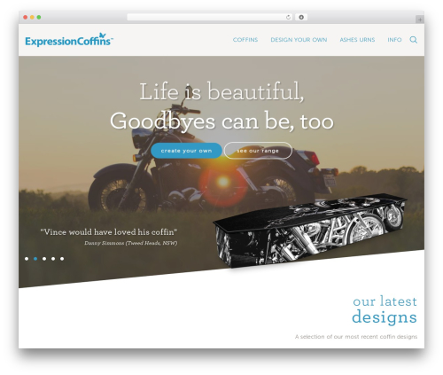 Expression Coffins theme WordPress - expressioncoffins.com