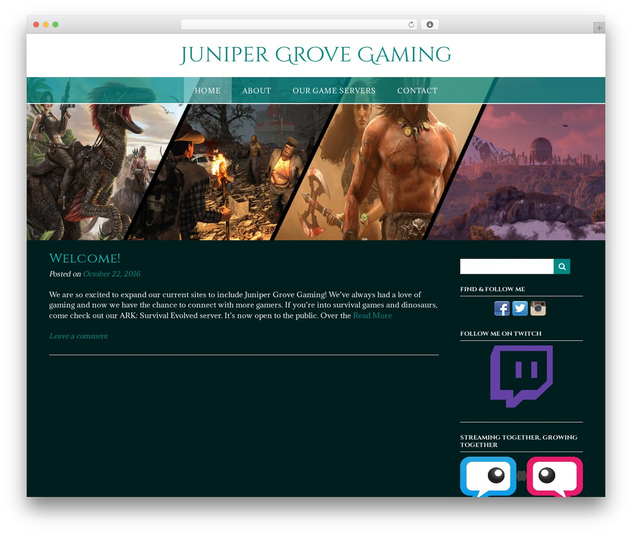 Panoramic theme WordPress - junipergrovegaming.com