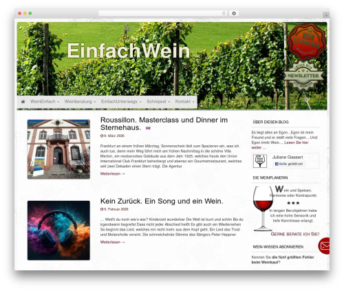 Simvance WordPress theme - einfachwein.net