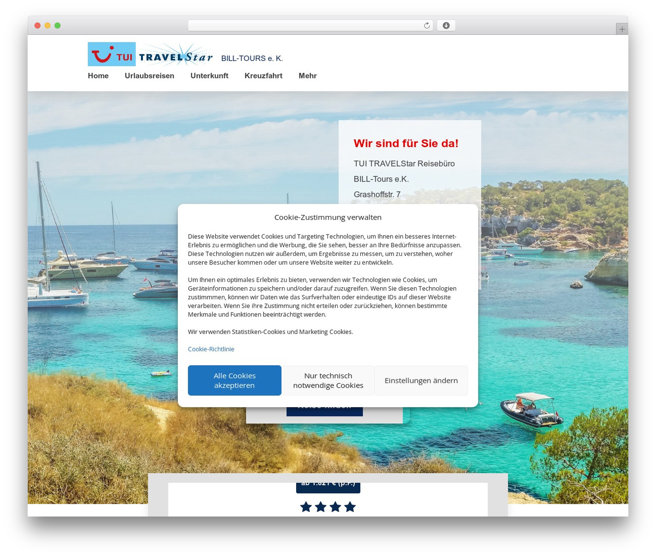Theme WordPress Divi - bill-tours.de