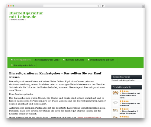 Affiliatetheme amazon WordPress plugin - bierzeltgarnitur-mit-lehne.de