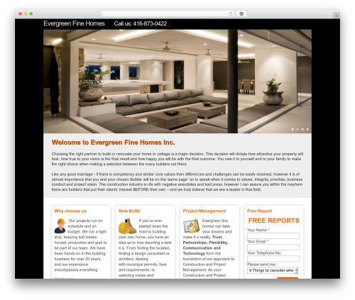 WordPress theme Proyecto - evergreenfinehomes.com