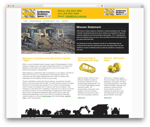 WP theme Empty Canvas - emspares.com.au