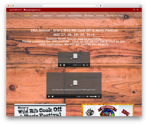 Divi theme WordPress - erieribfest.com
