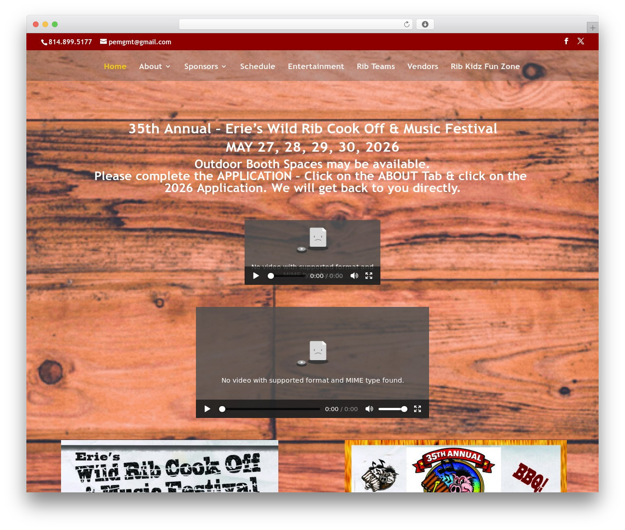 Divi theme WordPress - erieribfest.com