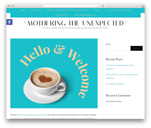 WordPress theme Genesis - motheringtheunexpected.com