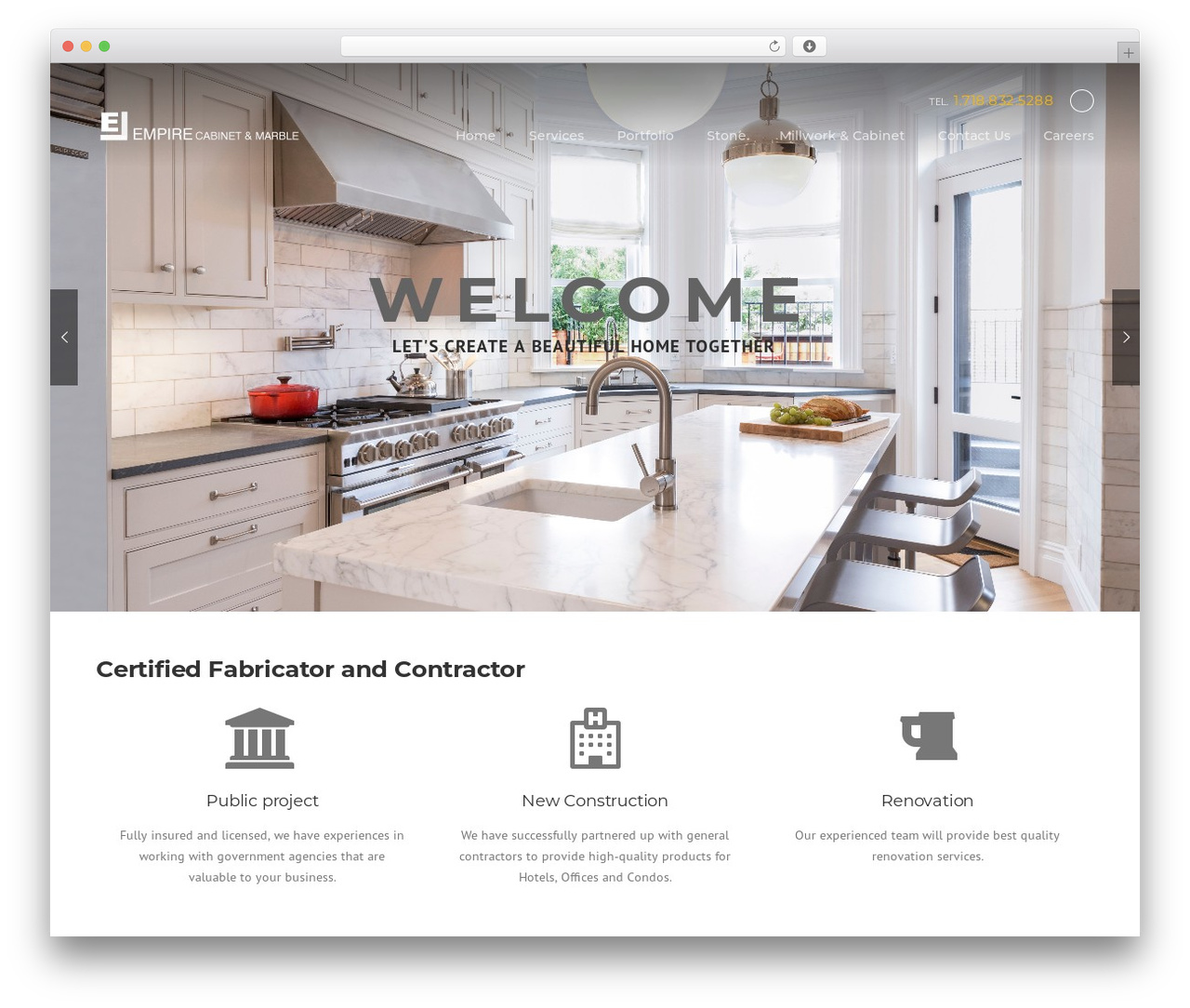 Construction theme WordPress - ecabinet-marble.com