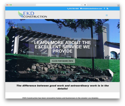 Divi WordPress theme - elizabethkdove.com