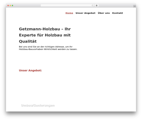 Divi WordPress theme - getzmannholzbau.ch
