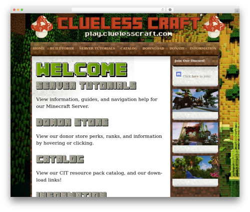 Magicraft WordPress theme - cluelesscraft.com