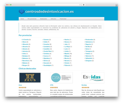 Sergio theme WordPress - centrosdedesintoxicacion.es