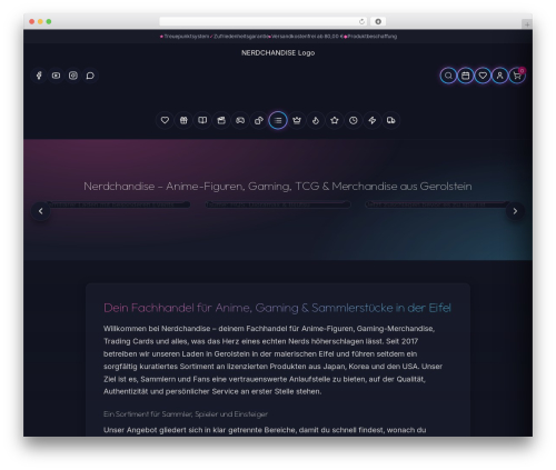 Storefront WordPress ecommerce theme - www.nerdchandise-online.de