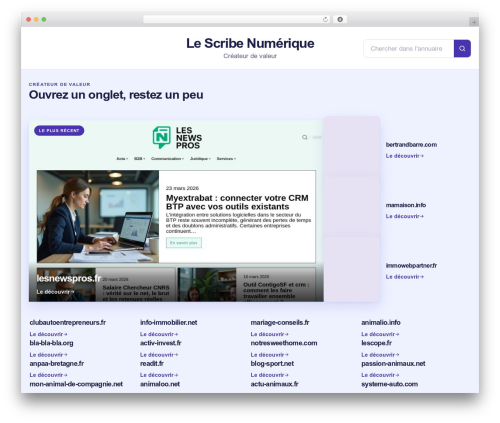 Theme WordPress Maxwell - le-scribe-numerique.fr