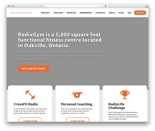 Theme WordPress Radix Performance - radixgym.com