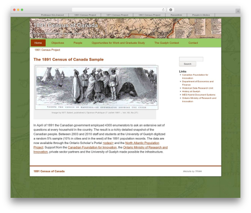 WordPress theme 1891 Census - census1891.ca