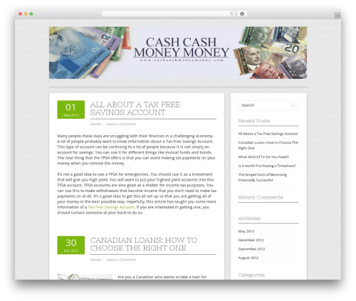 WordPress theme Contango - cashcashmoneymoney.com