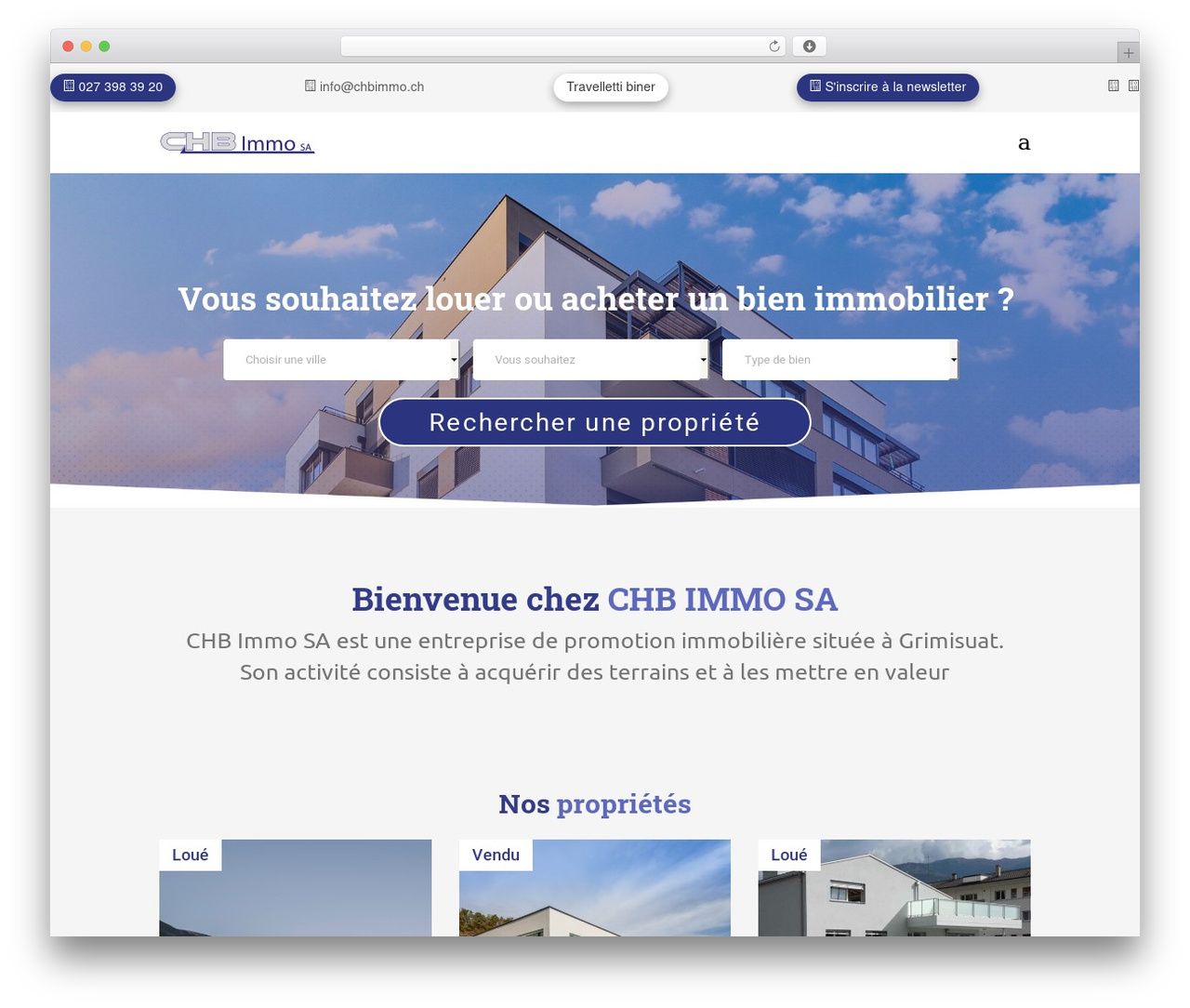 WordPress theme Eiddo - chbimmo.ch