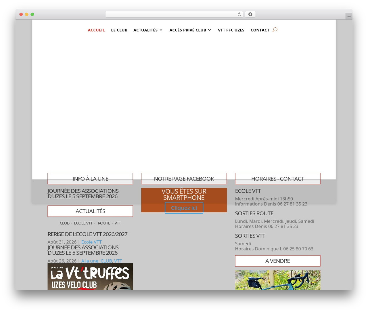 Divi WordPress theme - uzesveloclub.fr
