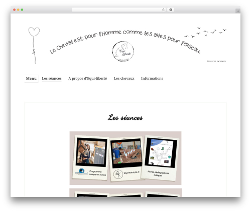 Embla WordPress theme design - equi-liberte.ch