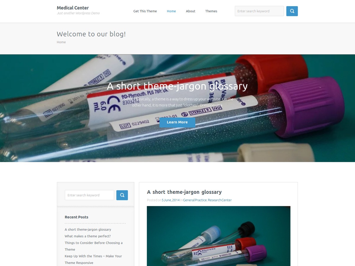 Medical Center WordPress theme free download