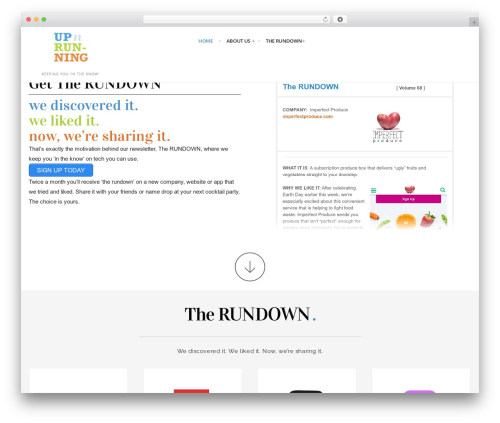 Objective Theme premium WordPress theme - upnrunning.co