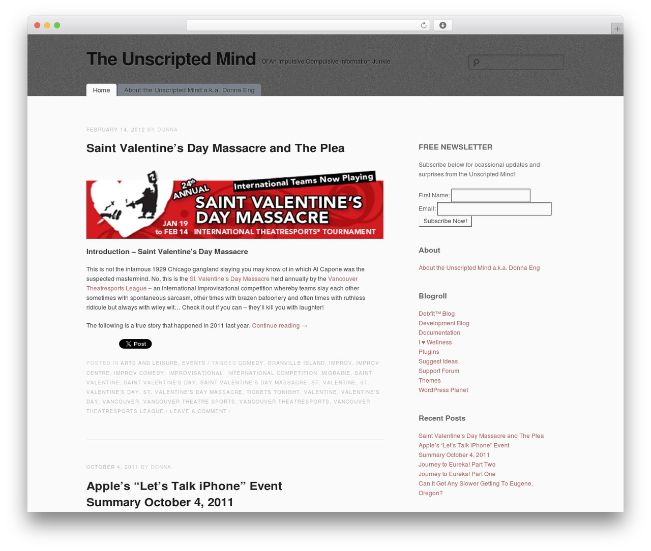 simpleX premium WordPress theme - unscriptedbite.com