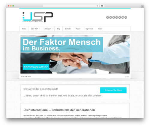 Swagger WP theme - usp-international.de