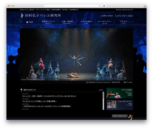 theme055 top WordPress theme - tamurahiroko-ballet.com