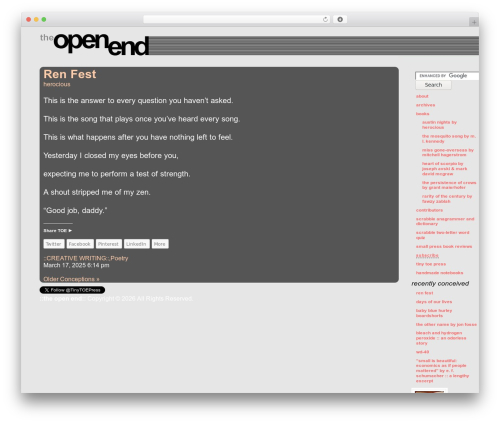 Audio player WordPress plugin - theopenend.com