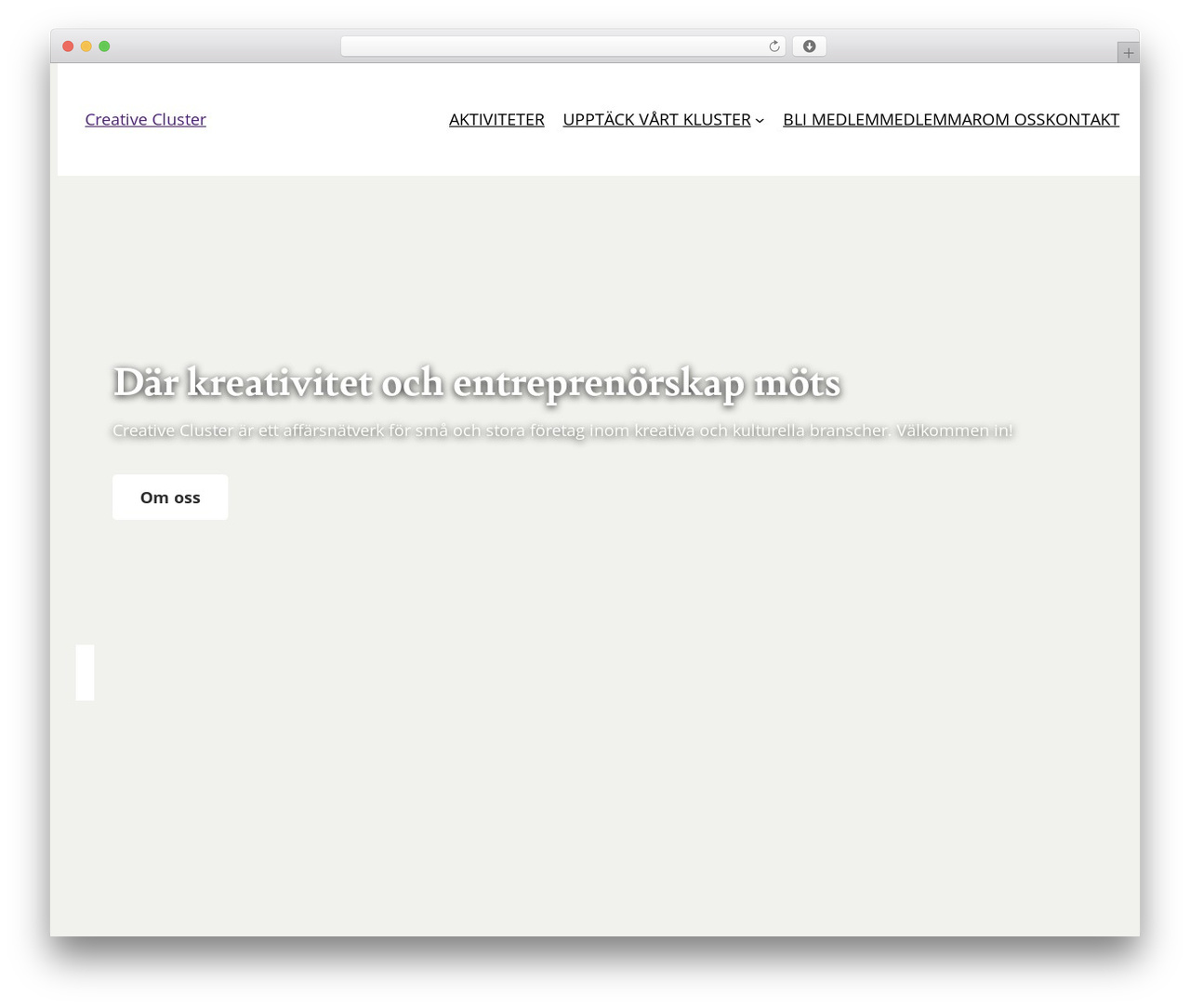 WordPress theme Creative Cluster - creativecluster.se