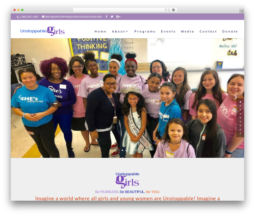 WordPress theme Divi - unstoppablegirlsfoundation.org