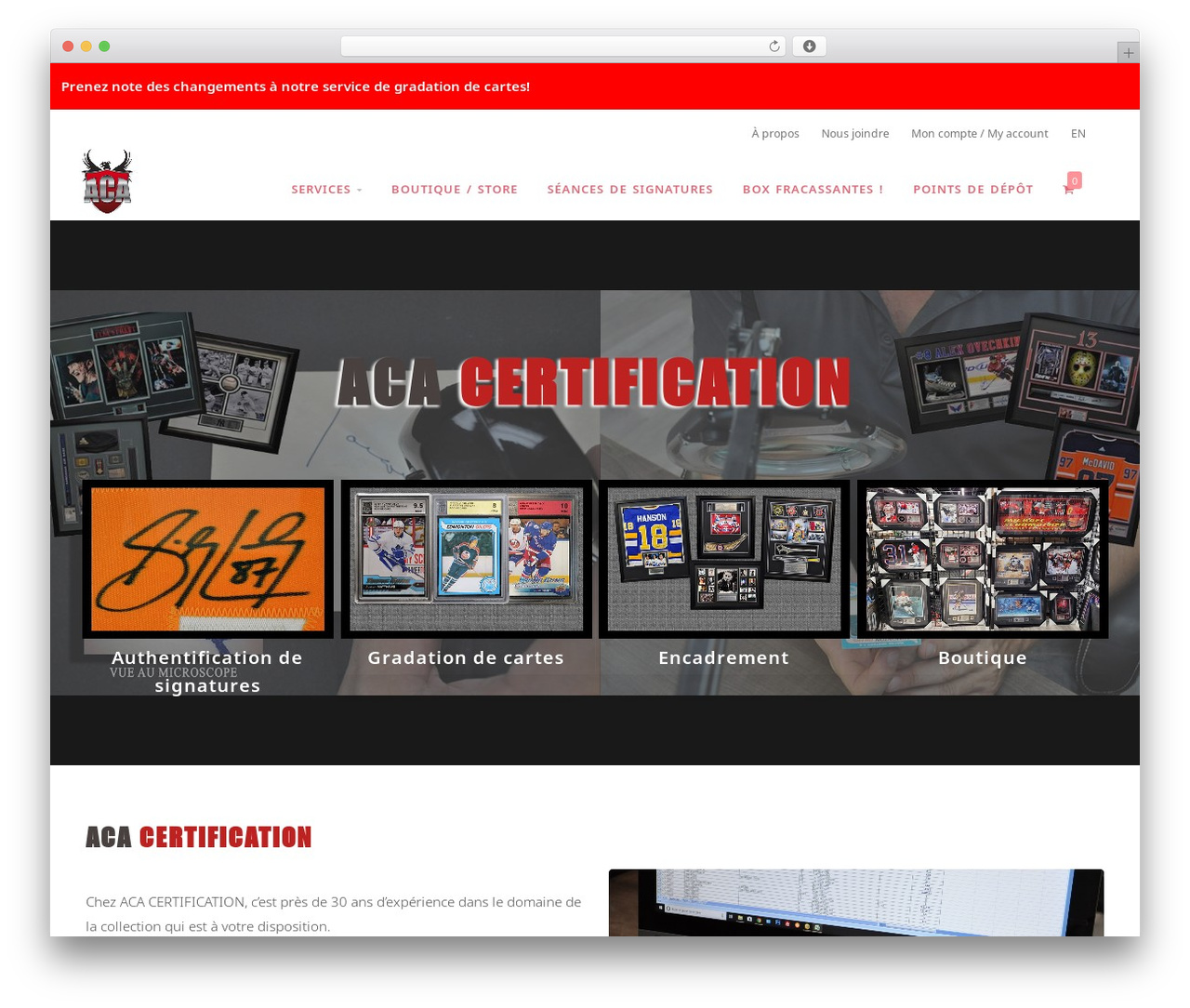aca certification WordPress theme - acacertification.com