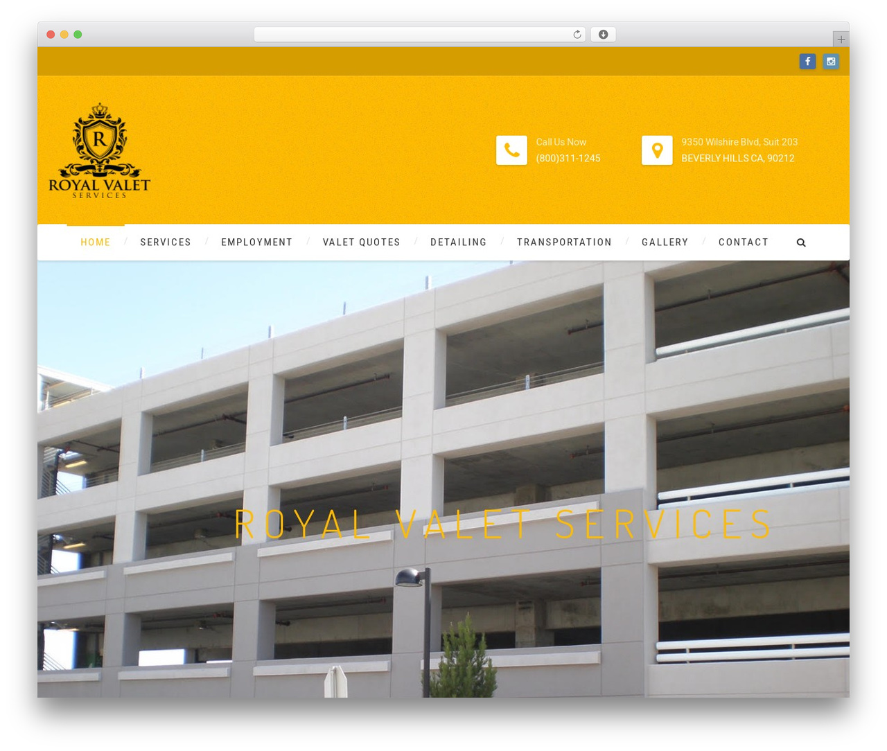 Anycar WordPress theme - royalvaletservice.com
