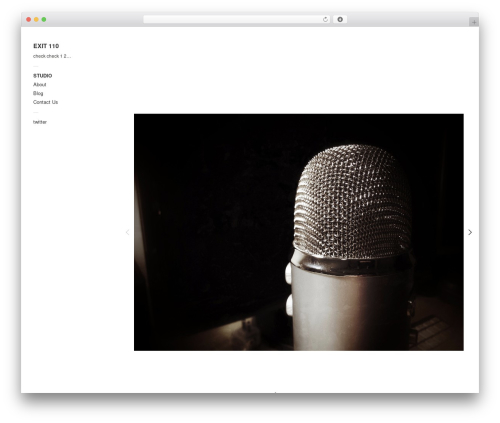 Best WordPress theme Touchfolio - exit110.com