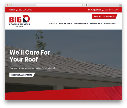 Big D Roofing WordPress theme - bigdroofs.com
