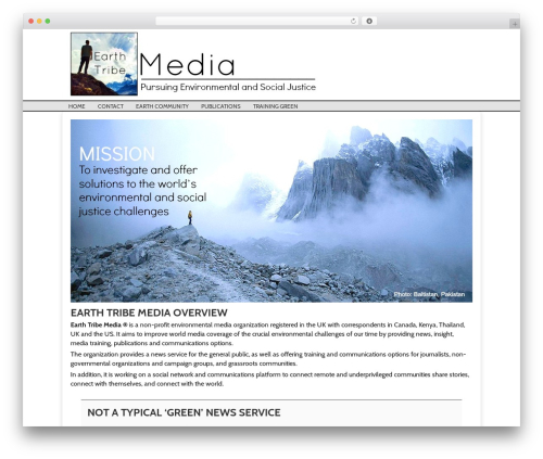 Catalyst best WordPress theme - earthtribemedia.org