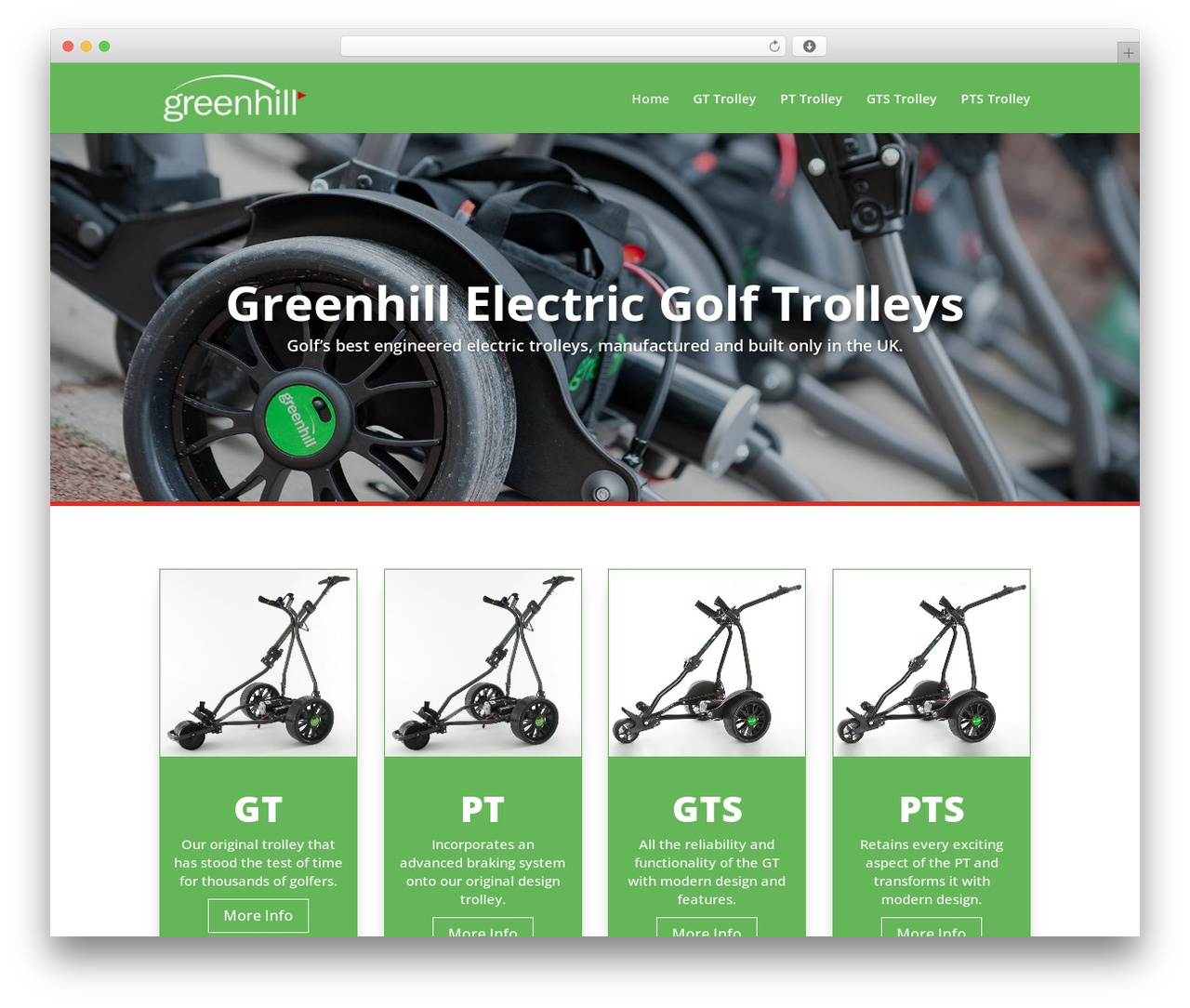 Divi WordPress theme design - greenhillgolf.co.uk
