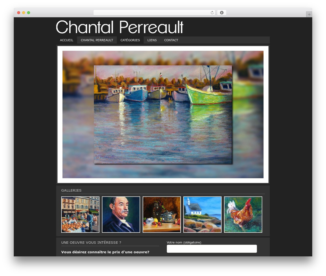 Genesis WordPress theme - chantalperreault.com