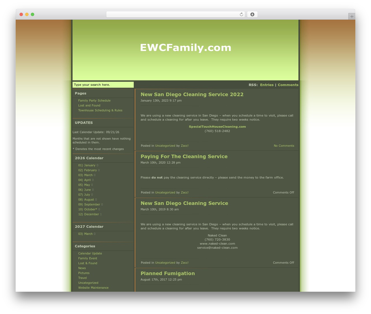 Greening WordPress theme - ewcfamily.com Greening WordPress theme - ewcfamily.com