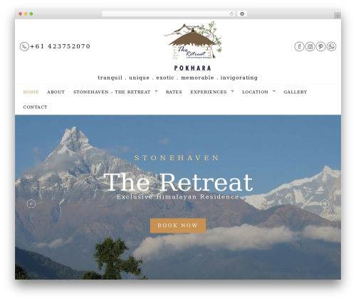 Pokhara WP Theme WordPress theme - pokhararetreats.com