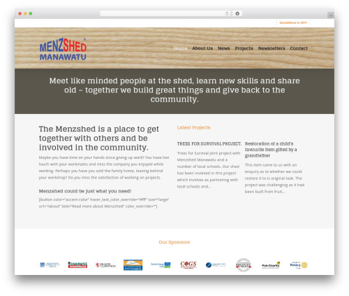 Salient theme WordPress - menzshedmanawatu.org.nz