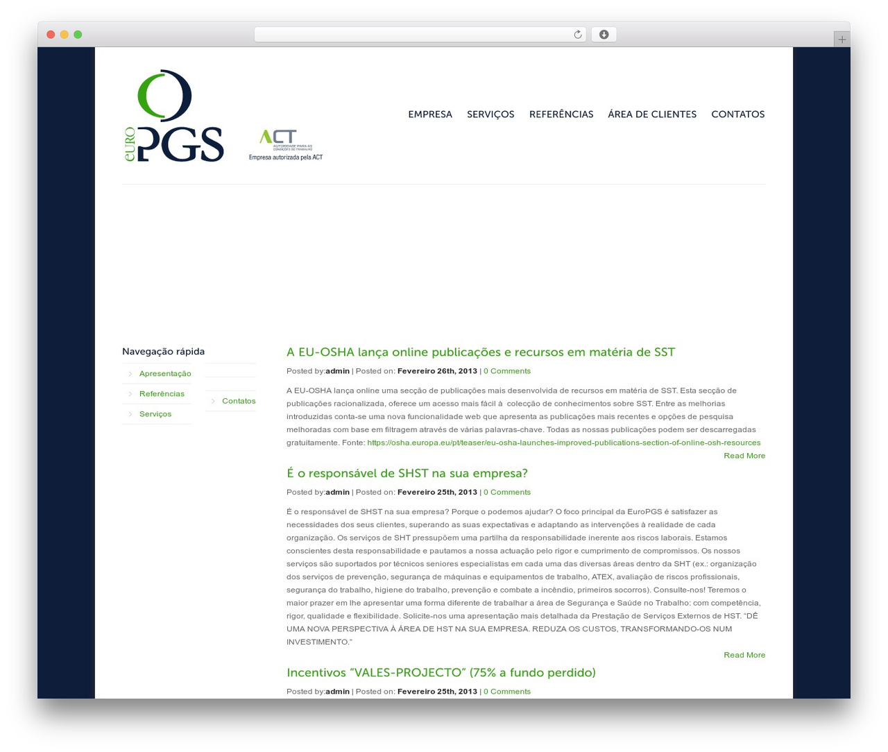 Solid WP theme WordPress - europgs.pt