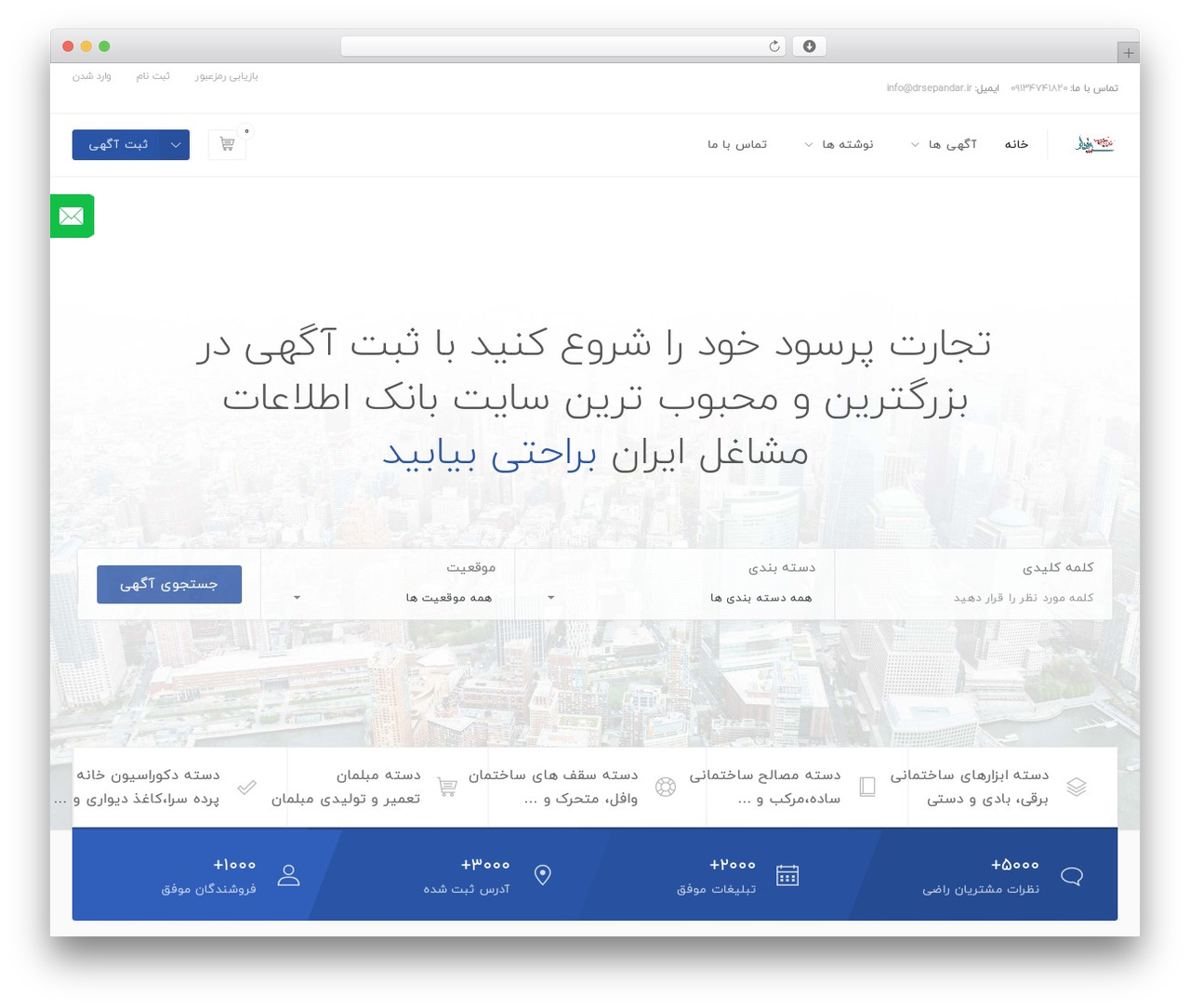 Theme WordPress Listing Manager Pro - drsepandar.ir